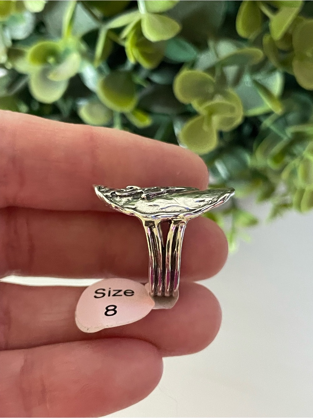 BRAND NEW NOA ZUMAN STERLING SILVER 925 ELONGATED BIRD RING SZ 8 ISRAEL - Picture 2 of 5